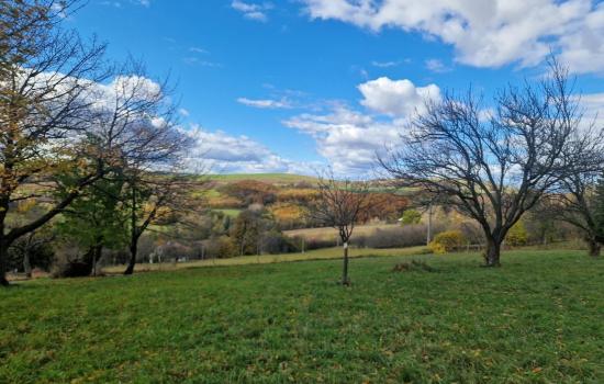 Pozemok na myjavských kopaniciach s ovocnými stromami, studňami a krásnym výhľadom